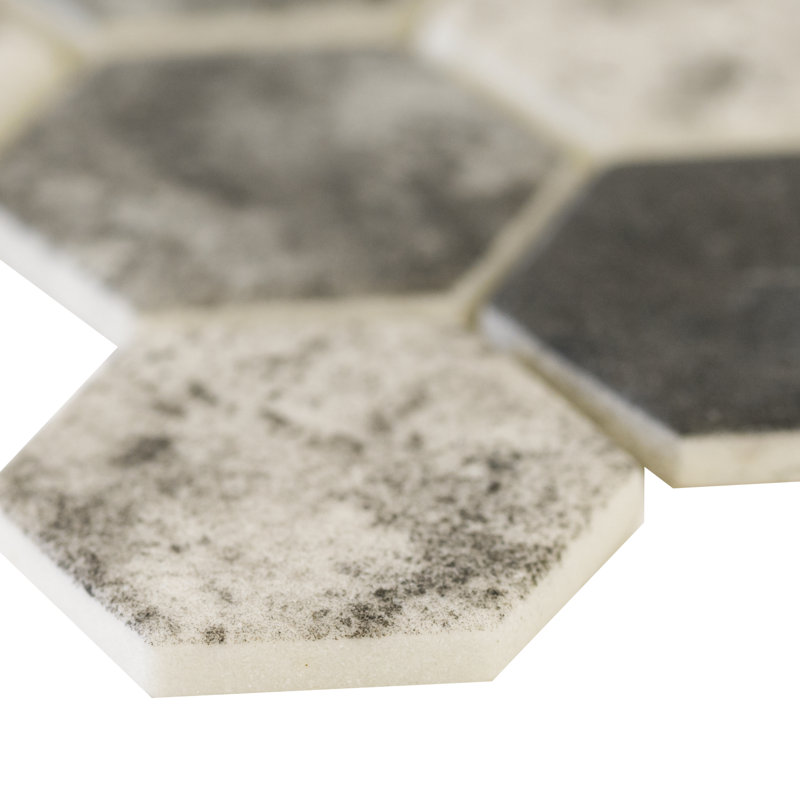 MSI Urban Tapestry Hexagon 2" x 2" Glass Mosaic Tile Wayfair